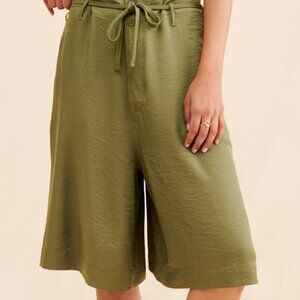 NWOT Nuuly Heidi Longline Olive Green Shorts by Tiny size Medium